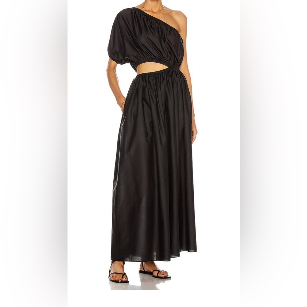 Matteau One-Shoulder Black Maxi Dress - Picture 2 of 8